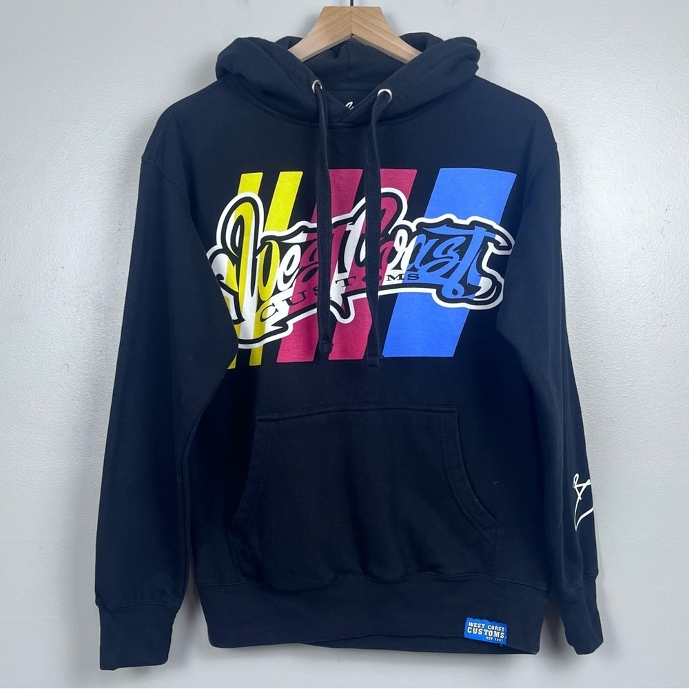West Coast Customs x NASCAR Graphic Print Logo Hoodie #93 Size S; Racing, HotRod